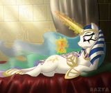 716666__safe_artist-colon-razya_princess+celestia_alicorn_pony_g4_ancient+egypt_dark+mirror+universe_egypt_egyptian_female_magic_mare_ra+celestia_smiling_solo (1)