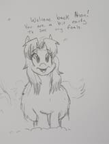 6770244__safe_artist-colon-pony+quarantine_imported+from+derpibooru_oc_oc+only_oc-colon-skift_earth+pony_pony_dialogue_eye+clipping+through+hair_female_gray+bac