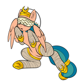 3458456__safe_artist-colon-twoshoesmcgee_somnambula_pegasus_pony_g4_arm+wraps_belly_blindfold_blushing_clothes_egyptian_egyptian+headdress_egyptian+pony_female_