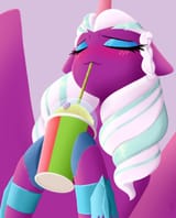 3813756__safe_artist-colon-wofnid_derpibooru+import_opaline+arcana_alicorn_pony_g5_blushing_drink_drinking_eyes+closed_female_mare_pink+background_simple+backgr