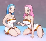 1458213__suggestive_artist-colon-scorpdk_aloe_lotus+blossom_human_g4_adorasexy_barefoot_big+breasts_breasts_busty+aloe_busty+lotus+blossom_choker_cleavage_cute_