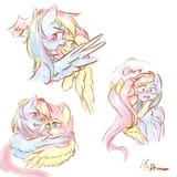 3610023__safe_artist-colon-drimmer_fluttershy_rainbow+dash_pegasus_pony_g4_cheek+kiss_duo_duo+female_female_kissing_lesbian_ship-colon-flutterdash_shipping_simp
