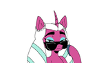Queenie in shades doodle