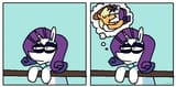 3112459__safe_artist-colon-punkittdev_applejack_rarity_earth+pony_pony_unicorn_g4_bipedal_blue+background_comic_female_fence_frown_kissing_lesbian_making+out_ma