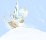 6300187__safe_artist-colon-barhandar_oc_oc+only_oc-colon-tern+feather_pony_female_filly_glasses_sail_satchel_sled_snow_snowpony+28species29_solo_taiga+pony_wind