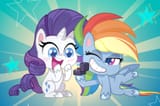 2201362__artist+needed_safe_rainbow+dash_rarity_pegasus_pony_unicorn_g4_g4-dot-5_my+little+pony-colon-+pony+life_blushing_box_fake_faker+than+a+three+dollar+bil
