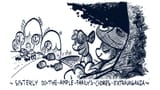 40952__safe_artist-colon-theartrix_apple+bloom_applejack_earth+pony_pony_friendship+is+witchcraft_black+and+white_conspiracy_duo_female_filly_foal_grayscale_h