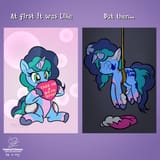 3051943__safe_pony_solo_unicorn_horn_meme_g5_sad_plushie_toy_broken+horn_abuse_misty+brightdawn_ponified+meme_piñata_toy+abuse_artist-colon-ther