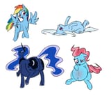 299798__safe_artist-colon-calorie_cup+cake_princess+luna_rainbow+dash_trixie_alicorn_earth+pony_pegasus_pony_unicorn_g4_belly_butt_chubby_fat_moonbutt_plot_pre