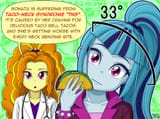 3616870__safe_artist-colon-uotapo_adagio+dazzle_sonata+dusk_human_equestria+girls_g4_-colon-o_clothes_duo_duo+female_female_food_lab+coat_looking+at+you_open+mo