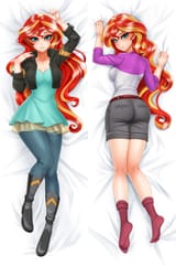 2205692__safe_artist-colon-racoonsan_sunset+shimmer_human_equestria+girls_g4_adorasexy_anime_ass_bedroom+eyes_blushing_body+pillow_body+pillow+design_boots_buns