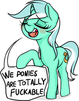 1779859__suggestive_artist-colon-coinpo_lyra+heartstrings_pony_unicorn_g4_blush+sticker_blushing_cute_cute+little+fangs_dialogue_explanation_eyes+closed_fangs_f
