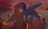 3618746__safe_artist-colon-aterhut_fluttershy_rainbow+dash_pegasus_pony_g4_duo_duo+female_female_lesbian_mare_ocean_pier_ship-colon-flutterdash_shipping_water