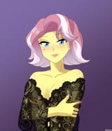 3294486__suggestive_artist-colon-riouku_vignette+valencia_human_equestria+girls_g4_alternate+hairstyle_beauty+mark_blushing_breasts_clothes_commission_crossed+a