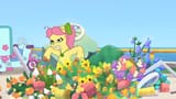2883396__safe_female_pony_solo_mare_earth+pony_screencap_jewelry_high+res_g5_bow_flower_angry_necklace_ponytail_hair+bow_spoiler-colon-g5_gritted+tee