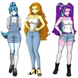 2497625__safe_artist-colon-nairdags_adagio+dazzle_aria+blaze_sonata+dusk_human_equestria+girls_g4_adorasexy_annoyed_arm+behind+back_bare+shoulders_belly+button_
