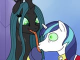 1333261__safe_artist-colon-pony+quarantine_derpibooru+import_queen+chrysalis_shining+armor_changeling_changeling+queen_pony_unicorn_drawthread_eyelashe