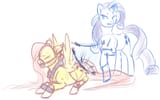 63522__suggestive_artist-colon-maim_fluttershy_rarity_pegasus_pony_unicorn_g4_ballgag_bdsm_bondage_female_femdom_femsub_fluttersub_gag_horse+collar_lesbian_ma