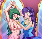 3277809__suggestive_artist-colon-thebrokencog_rarity_wallflower+blush_human_equestria+girls_g4_all+the+mares+get+wallflower+blush_areola_armpits_big+breasts_bik