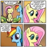 fluttershy after being molested by discord