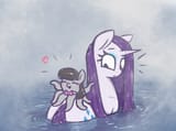 2565317__safe_alternate+version_artist-colon-t72b_octavia+melody_rarity_octopony_octopus_pony_unicorn_bath_bathing_bowtie_duo_eyes+closed_female_fog_mare_octavi