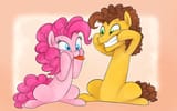 561924__safe_artist-colon-mn27_cheese+sandwich_pinkie+pie_earth+pony_pony_g4_abstract+background_cute_derp_female_male_puffy+cheeks_raspberry_ship-colon-cheese