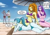 3621522__suggestive_artist-colon-symptom99_adagio+dazzle_aria+blaze_sonata+dusk_oc_human_equestria+girls_g4_2d_abs_bangs_barefoot_beach_beach+towel_belly_belly+