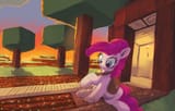6805735__safe_artist-colon-vultraz_pinkiepie_earthpony_originalspecies_plushpony_pony_bag_digging_female_mare_minecraft_pinktober_plushie_solo_tree