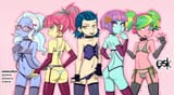 3246744__questionable_artist-colon-oldskullkid_indigo+zap_lemon+zest_sour+sweet_sugarcoat_sunny+flare_equestria+girls_cameltoe_child_clothes_female_lingerie_lol