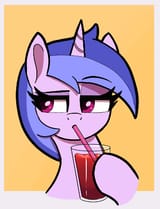 3531988__safe_artist-colon-maretian_derpibooru+import_sea+swirl_pony_unicorn_g4_bust_drink_drinking_drinking+straw_eyebrows_eyebrows+visible+through+ha