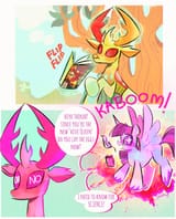 3602908__safe_artist-colon-sockiepuppetry_thorax_twilight+sparkle_alicorn_changedling_changeling_pony_g4_comic_comic+book_deadpool_duo_duo+male+and+female_feath