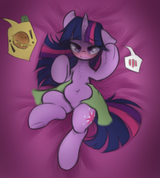 7249623__safe_artist-colon-maretheory-dot-exe_imported+from+derpibooru_twilight+sparkle_oc_oc-colon-anon_unicorn_belly_belly+button_belly+grab_blushing_burger_c - Copy