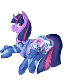 515684__suggestive_artist-colon-dolly_artist-colon-twizzle_twilight+sparkle_pony_unicorn_g4_belly_blushing_clothes_cute_female_frilly+underwear_garter+belt_gar