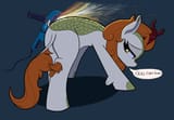 7250340__safe_artist-colon-maretian_autumn+blaze_kirin_pony_angle+grinder_arched+back_featured+image_female_lidded+eyes_mare_ooo_petting_solo_sparks