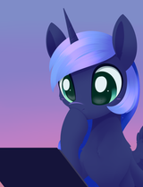 luna sees her fanart
