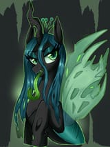 6956229__safe_artist-colon-floralshitpost_imported+from+derpibooru_queen+chrysalis_changeling_eyeshadow_fangs_forked+tongue_lidded+eyes_long+tongue_makeup_open+