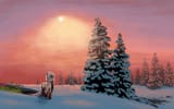 2945347__safe_pony_solo_oc_oc+only_high+res_tail_tree_flower_snow_sun_walking_long+mane_long+tail_yakutian+horse_artist-colon-dr-dash-fade_oc-colon-s