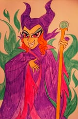 3623942__safe_artist-colon-dncsamsonart_adagio+dazzle_equestria+girls_g4_2019_clothes_cosplay_costume_disney_female_high+res_maleficent_sleeping+beauty_solo_tra