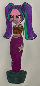 3624302__safe_artist-colon-selenaede_artist-colon-tfpandora_aria+blaze_human_equestria+girls_g4_base+used_belly_belly+button_bondage_bound+and+gagged_cement+sho