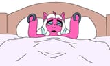 Queenie comfy in bed doodle