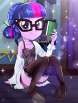 2395083__safe_artist-colon-artmlpk_sci-dash-twi_twilight+sparkle_equestria+girls_g4_adorable+face_adorasexy_adorkable_alternate+hairstyle_bare+shoulders_beautif
