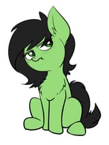 1026925__safe_artist-colon-duop-dash-qoub_derpibooru+import_oc_oc-colon-anon_oc-colon-anonfilly_unofficial+characters+only_annoyed_chest+fluff_ear+fluf