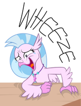 2635299__safe_artist-colon-andrevus_derpibooru+exclusive_silverstream_classical+hippogriff_hippogriff_beak_faic_female_laughing_meme_meme+face_open+beak_open+mo
