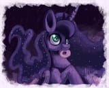 1512688__safe_artist-colon-raramila_princess+luna_cute_donut_food_lunabetes_mouth+hold_pony_solo