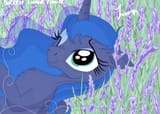 1442436__safe_artist-colon-darkest-dash-lunar-dash-flower_princess+luna_absurd+res_alicorn_anime+style_chest+fluff_cute_flower_grass_lavender_lunabetes