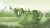 _3205155__safe_artist-colon-ricy_oc_oc-colon-anon+stallion_oc-colon-anon-dash-mare_oc-colon-filly+anon_earth+pony_pony_crepuscular+rays_female_filly_forest_grass