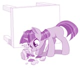 2102919__safe_artist-colon-dstears_twilight+sparkle_atg+2019_bad+pony_cookie_cookie+jar_crime_crime+scene_criminal_criminal+scum_cute_eating_evil_femal
