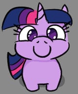 3592178__safe_artist-colon-jargon+scott_twilight+sparkle_pony_unicorn_g4_cute_eyelashes_female_gray+background_looking+at+you_mare_simple+background_smiling_smi