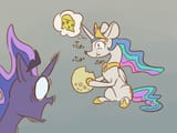 2945319__safe_princess+luna_princess+celestia_female_pony_mare_simple+background_alicorn_jewelry_food_sitting_derpibooru+exclusive_regalia_moon_speci (1)