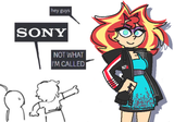 3604836__safe_artist-colon-threetwotwo32232_sunset+shimmer_human_g4_clothes_dialogue_dress_female_humanized_jacket_mass+effect_meme_not+what+im+called_simple+ba